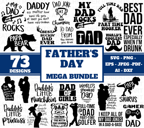 FATHER'S DAY BIG Bundle, 73 Designs