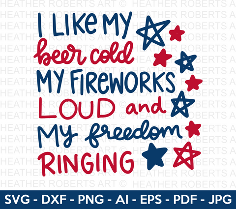 Beer Fireworks and BBQ SVG