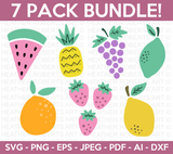 Fruit Cliparts Svg Bundle