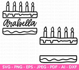 Split Cake Monogram SVG