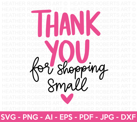 Thank You for Shopping Small SVG