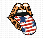 4th of July Lips PNG