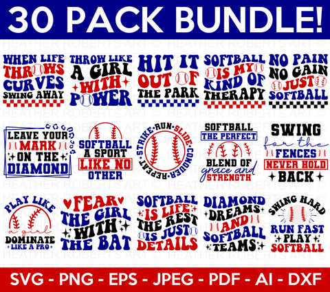 Softball SVG Bundle