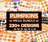 Pumpkin Mega SVG Bundle, 230+ Designs