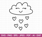 Clouds with Heart SVG