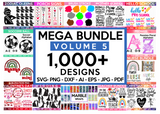 MEGA SVG BUNDLE Vol 5, 1000+ Designs