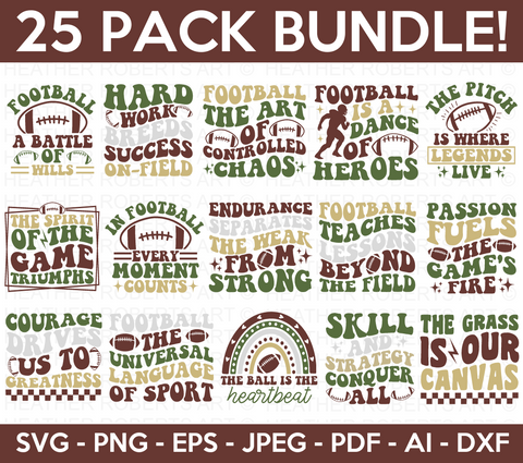 Retro Football SVG Bundle