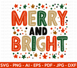 Merry and Bright SVG