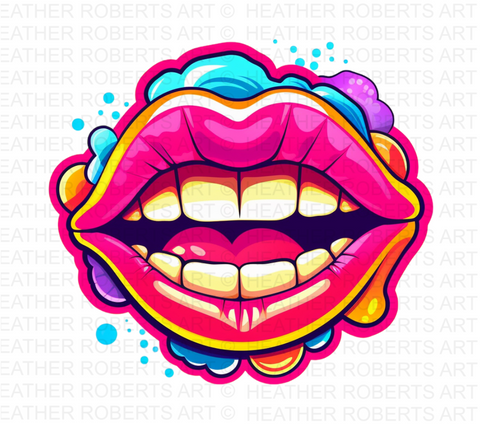 Psychedelic Lips PNG