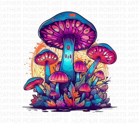 Psychedelic Mushrooms PNG