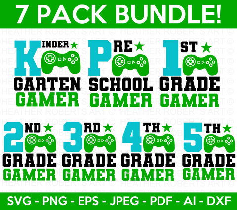 Gamer Back to School SVG Bundle