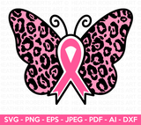 Breast Cancer Awareness Butterfly SVG