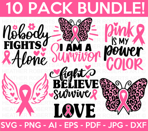 Cancer Awareness SVG Bundle