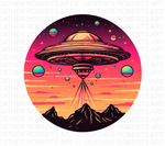 Psychedelic Spaceship PNG