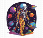 Psychedelic Skeleton Astronaut PNG
