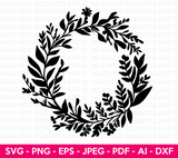 Floral Wreath SVG