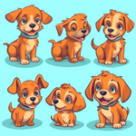 Puppy Clipart Set