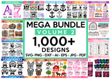 MEGA SVG BUNDLE Vol 2, 1000+ Designs