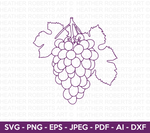 Grapes Outline SVG