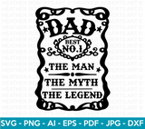 Father's Day Whiskey Label SVG