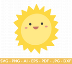 Cute Sun Clipart SVG