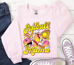 Softball Mama Sublimation PNG