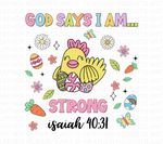 God Says I Am Strong Sublimation PNG