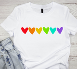 Rainbow Hearts SVG