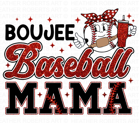 Boujee Baseball Mama Sublimation PNG