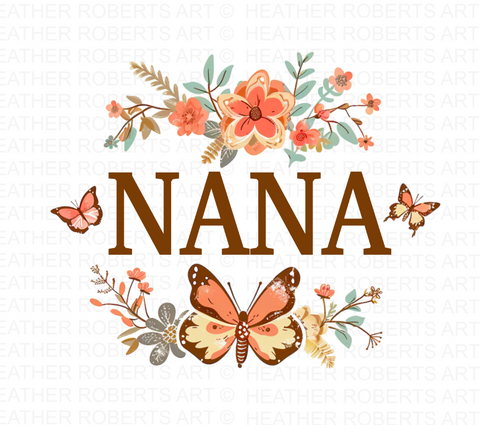 Nana Floral Mothers Day Sublimation