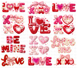 Valentines Day Yarn Crochet PNG Bundle