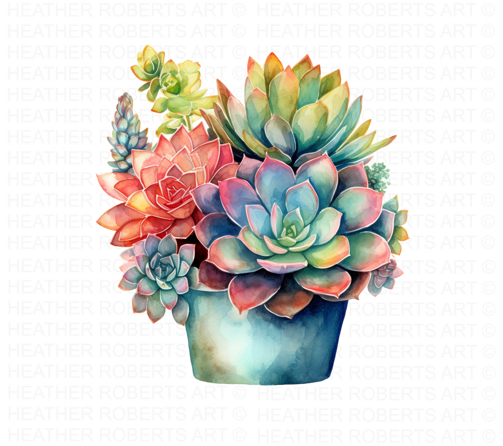 watercolor succulent images Watercolor Succulents Clipart – Heather Roberts Art