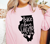 Peace Love Chicago Illinois SVG