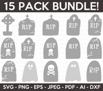 Ghost and Tombstone SVG Bundle