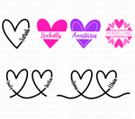 Heart Monogram SVG Bundle