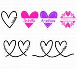 Heart Monogram SVG Bundle