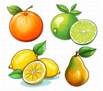 Fruit Clipart Set