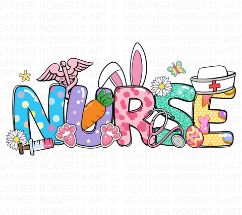 Easter Nurse Sublimation PNG