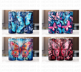 Butterfly 20 Oz Tumbler Sublimation Wraps Bundle