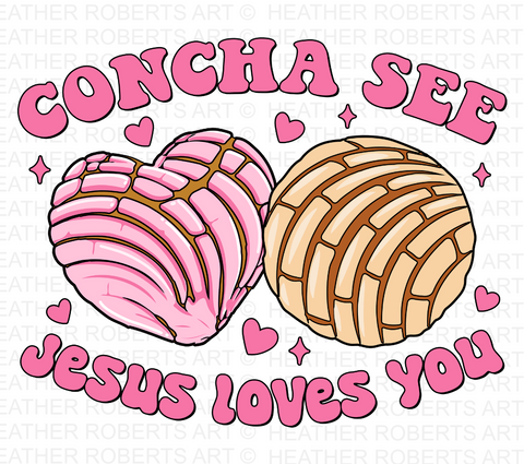 Concha See Jesus Loves You PNG