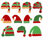 Christmas Elf and Santa Hats SVG Bundle