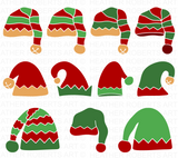 Christmas Elf and Santa Hats SVG Bundle