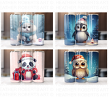 Cute Christmas Animals 20 Oz Tumbler Wrap Bundle - Volume 4