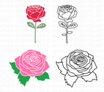 Rose Flower SVG Bundle