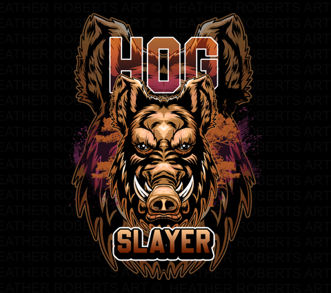 Hog Slayer Sublimation PNG