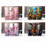 Butterfly 20 Oz Tumbler Sublimation Wraps Bundle