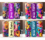 Add Your Own Text Floral Tumbler Bundle