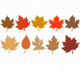 Pumpkin and Fall Leaves SVG Bundle