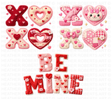 Valentines Day Yarn Crochet PNG Bundle