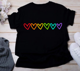 Rainbow Hearts SVG